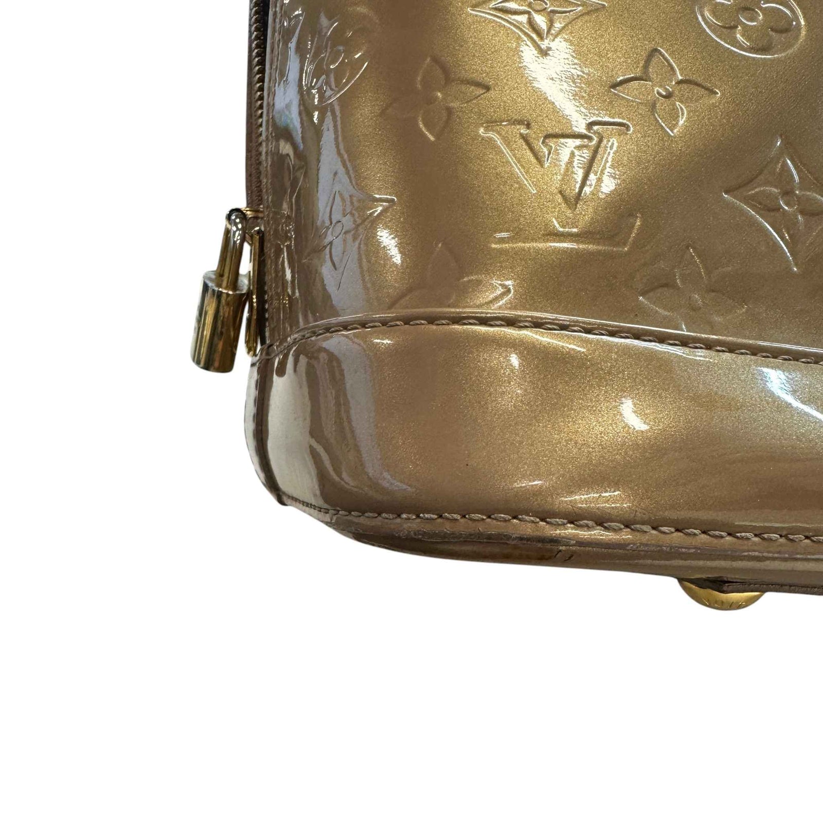 Women's Vernis Leather Alma Gm Bag Gold - Photo 13