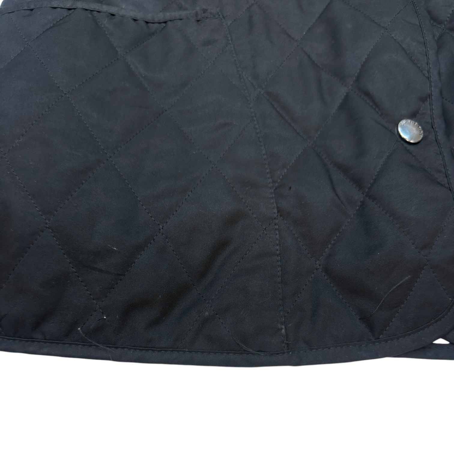 Women's Belted Quilted Jacket Black Size XS - Photo 9