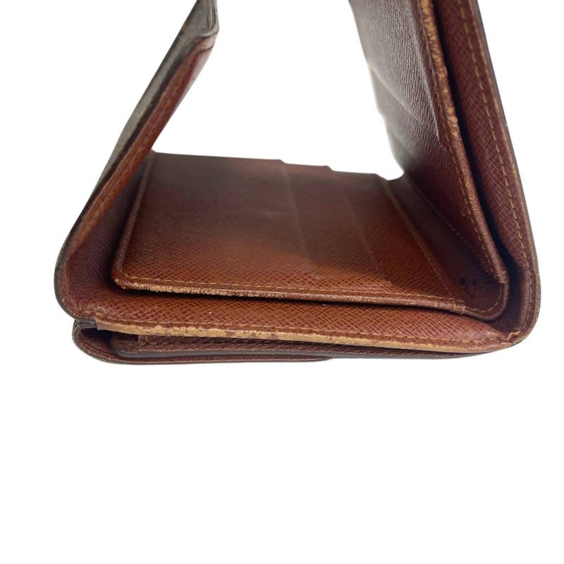 Monogram Porte Monnaie Trifold Wallet Brown