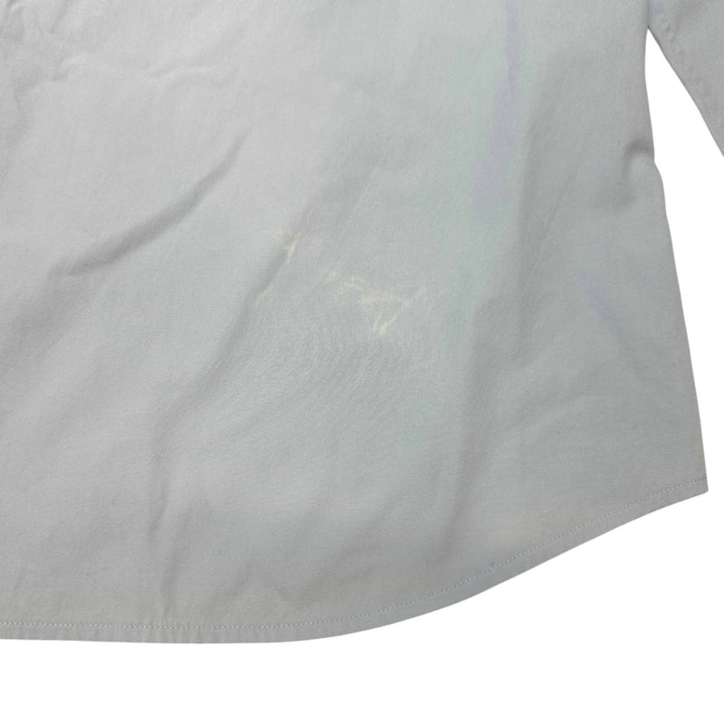 Men's Embroidered Tb Logo Long Sleeve Shirt Blue Size L