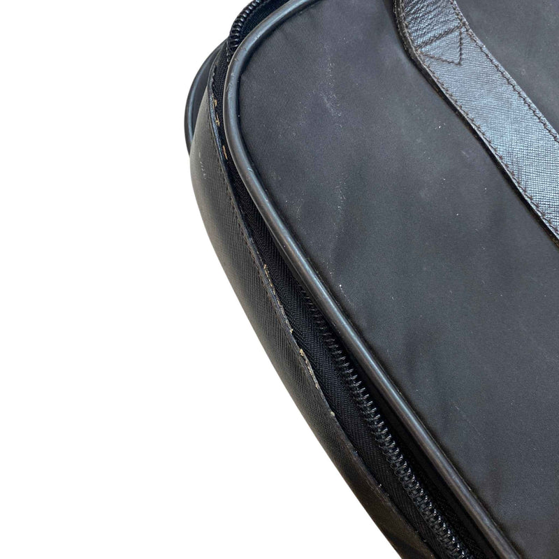 Men's Nylon Saffiano Travel Bag Black