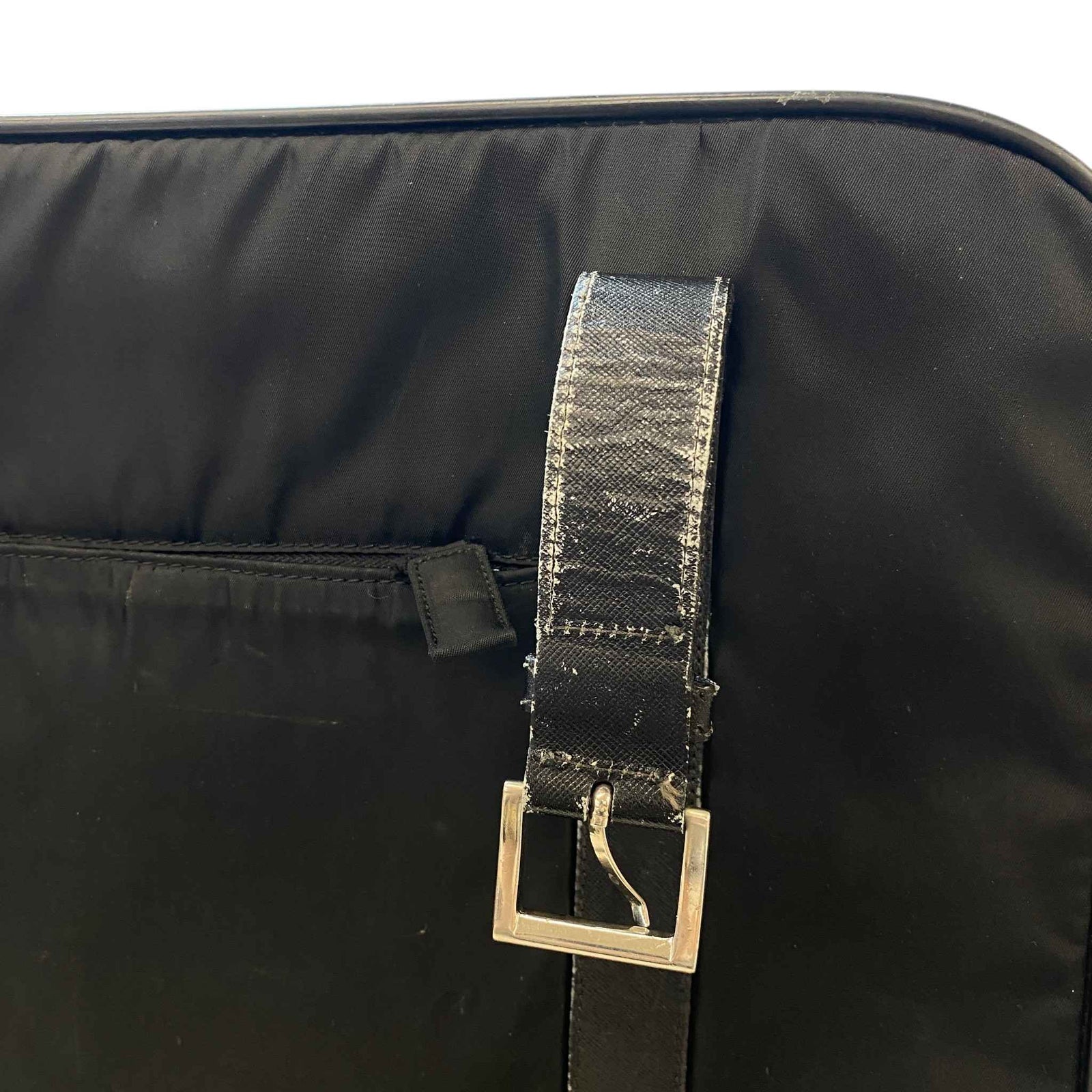 Men's Nylon Saffiano Travel Bag Black - Photo 19