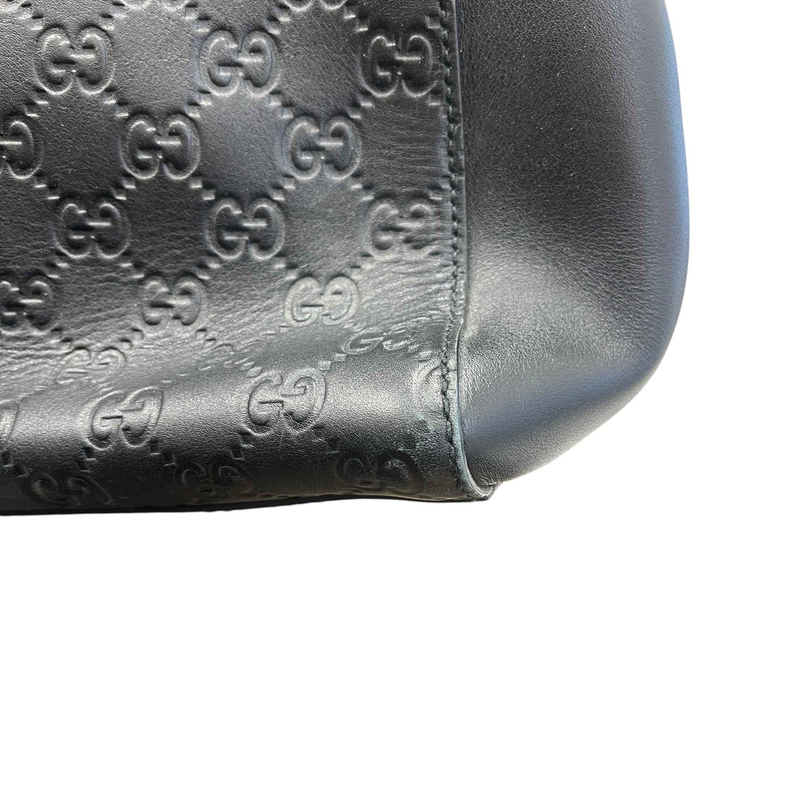 Women's Guccissima Soft Tote Handbag Black - Photo 14