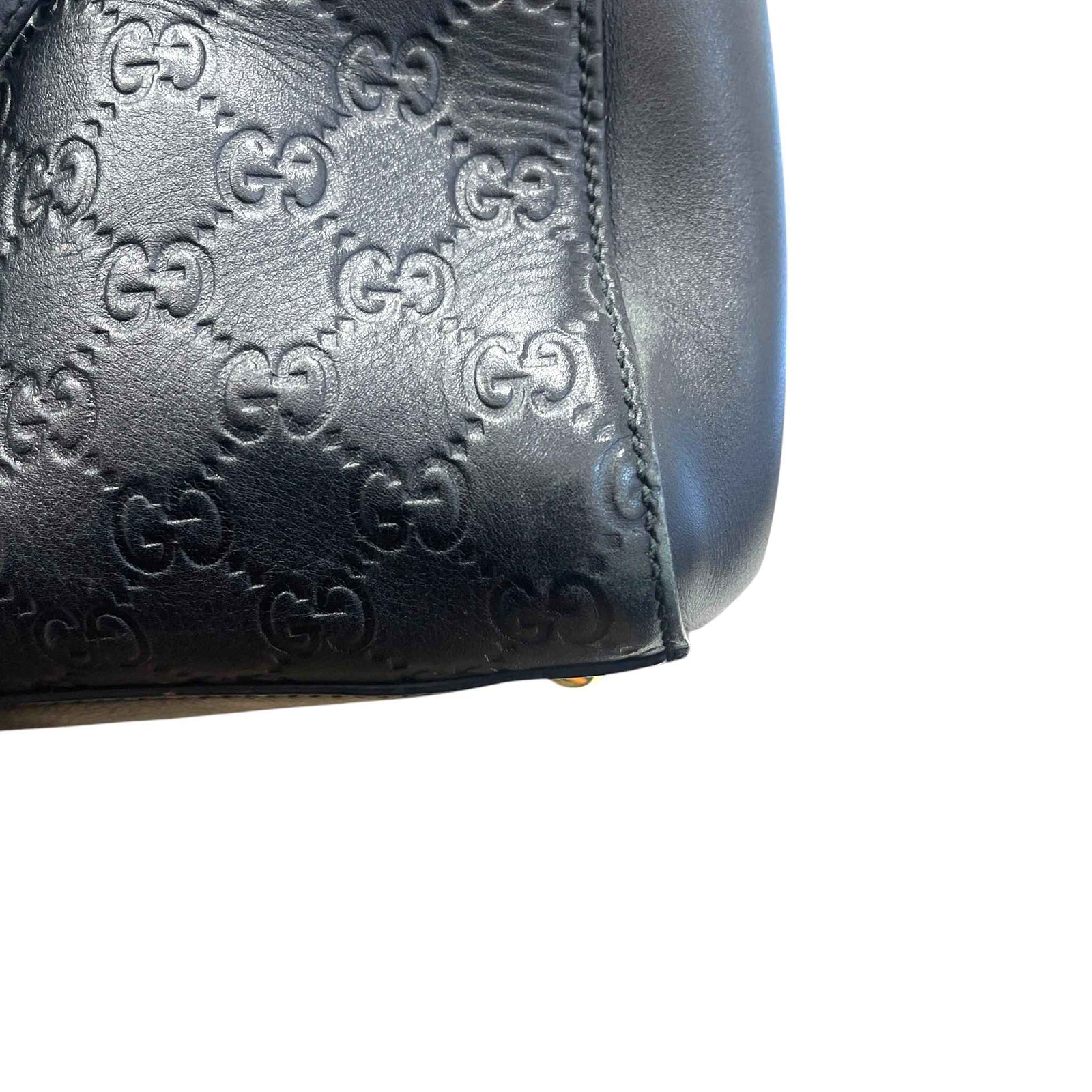 Women's Guccissima Soft Tote Handbag Black - Photo 16