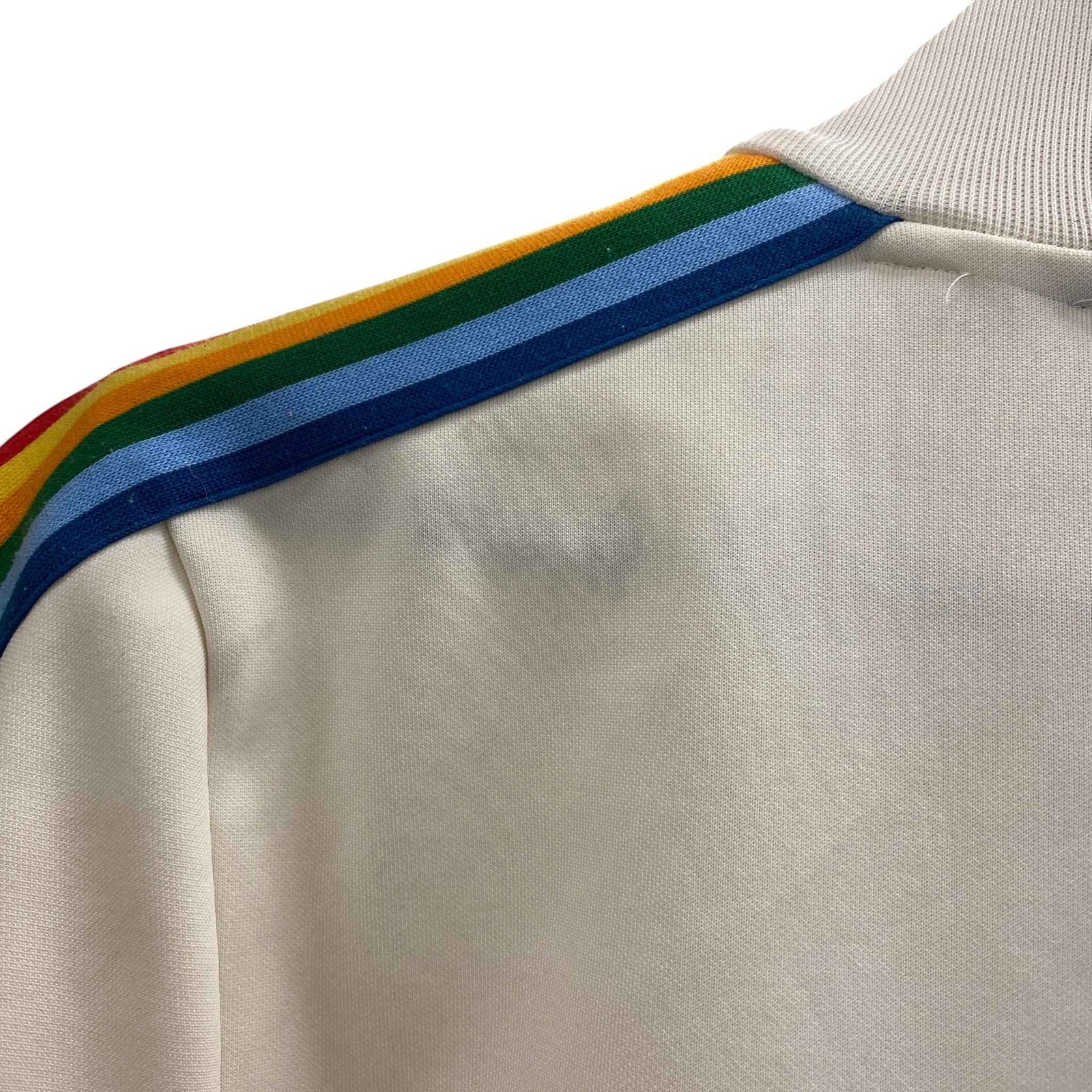 Men's Logo Print Track Jacket White Size XS - Photo 12