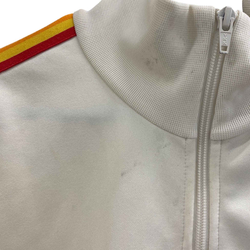 Men's Logo Print Track Jacket White Size XS