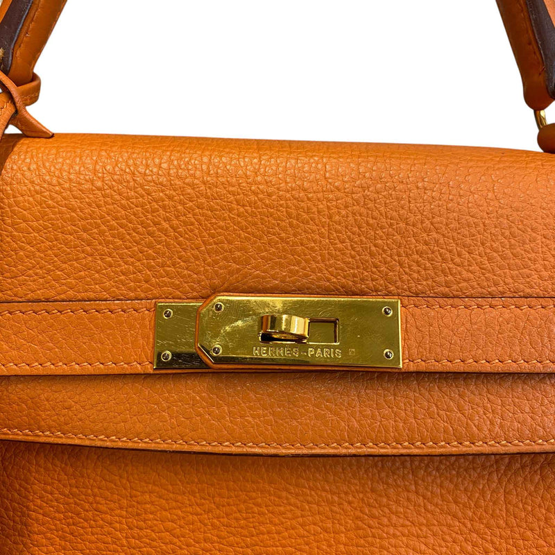 Women's Kelly 35 Retourne Clemence Bag Orange