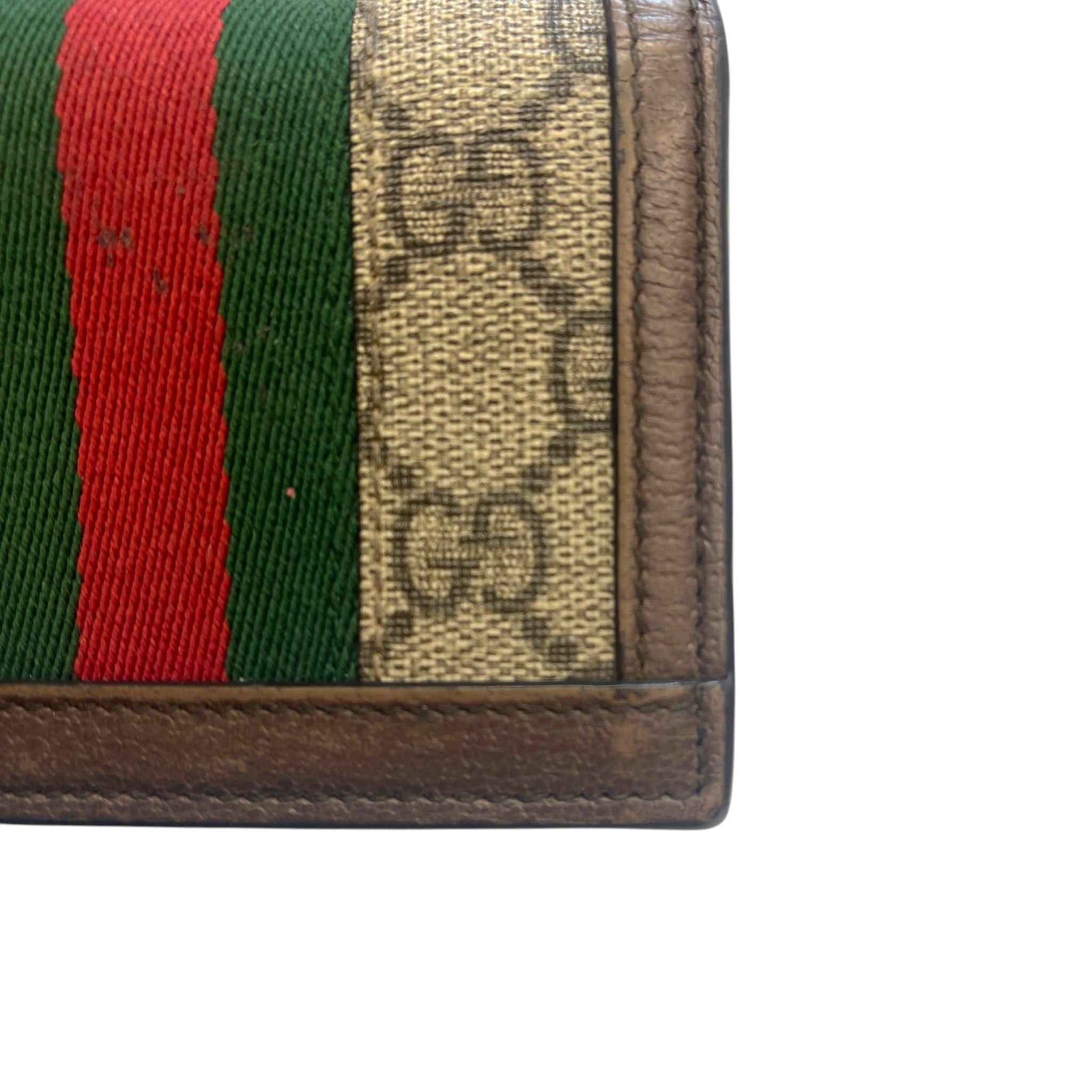 Men's Ophidia Gg Card Case Wallet Brown - Photo 14
