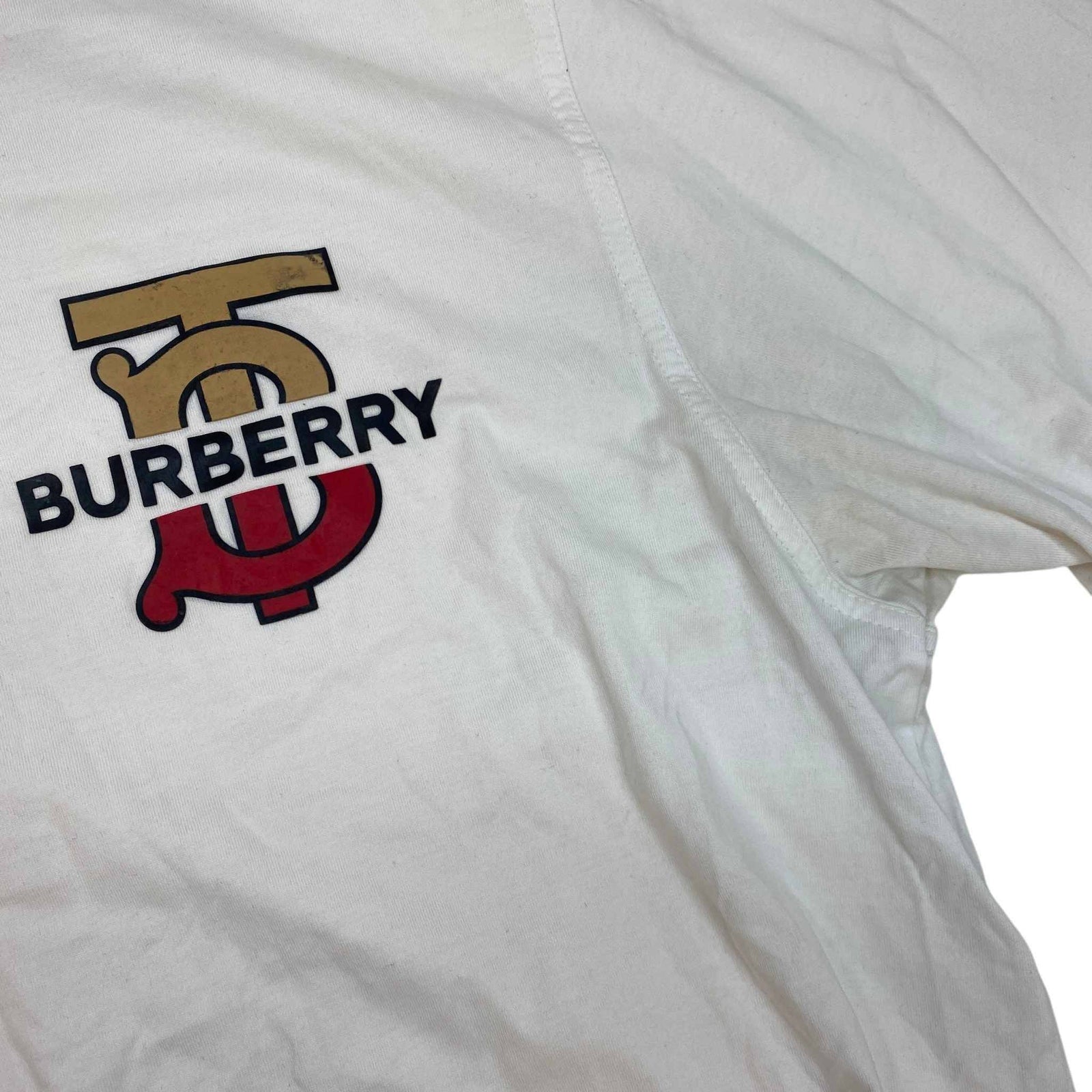 Men's Logo Print T-Shirt White Size L - Photo 9