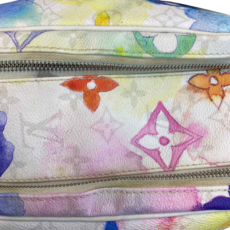 Men's Monogram Watercolour Dopp Kit Toiletry Bag White