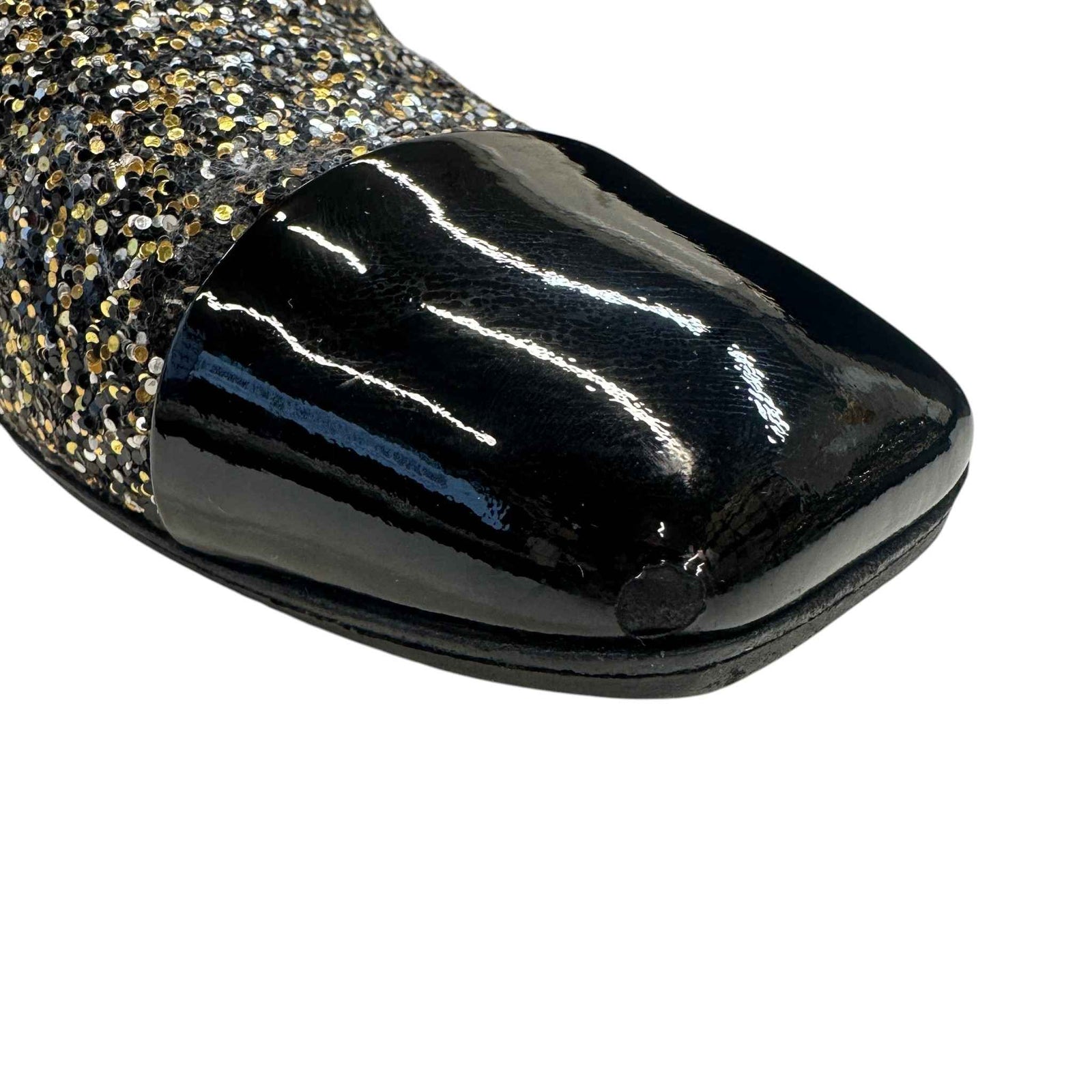 Women's Glitter Cap Toe Mules Black Size EU 38.5 / UK 5.5 - Photo 14