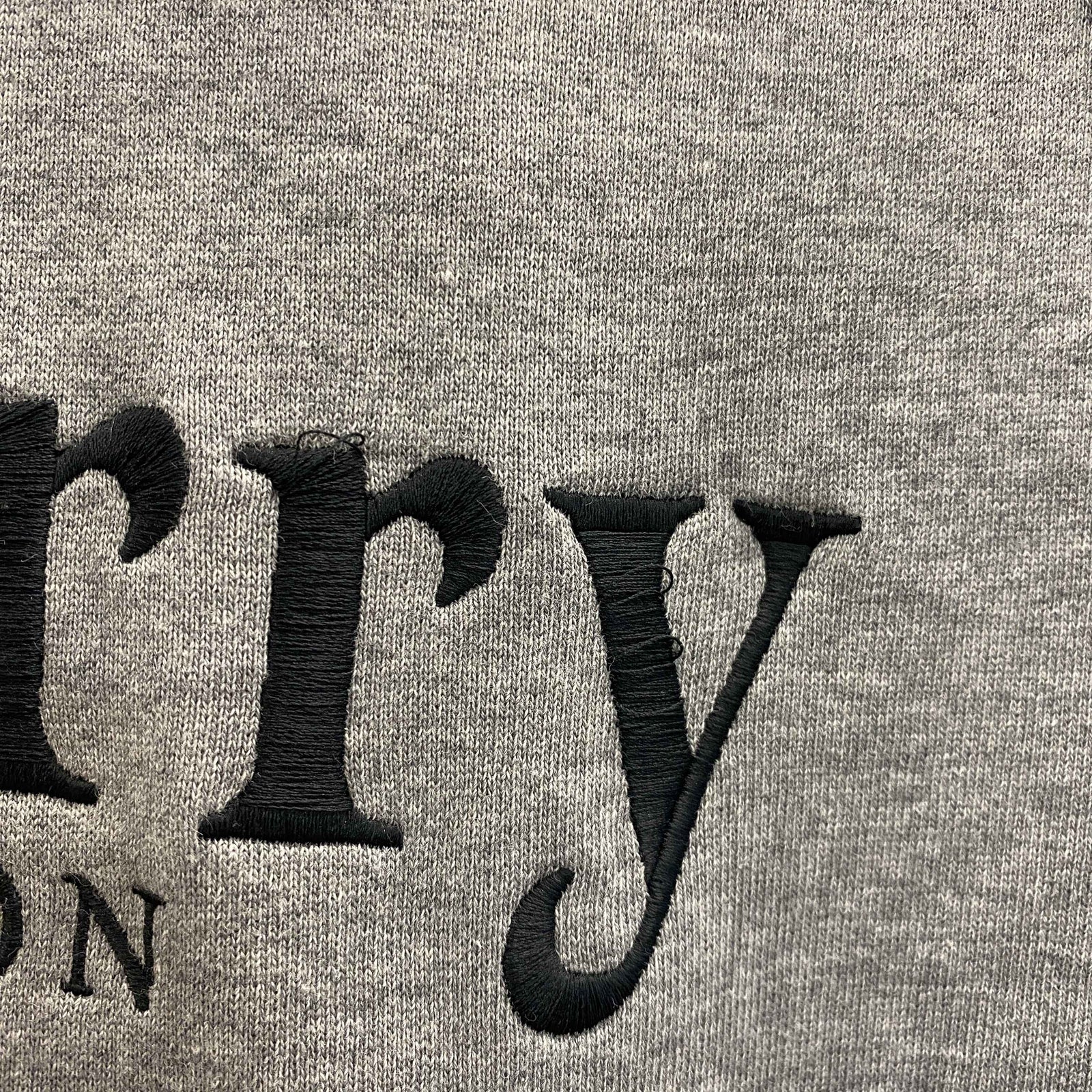 Men's Embroidered Logo Hoodie Grey Size S - Photo 9