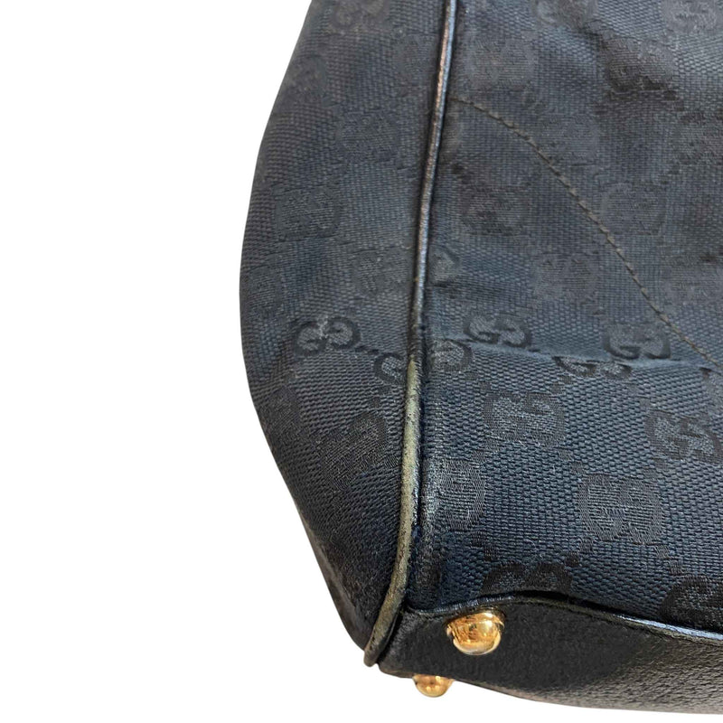 Women's Gg Monogram Canvas Jackie Shoulder Bag Black