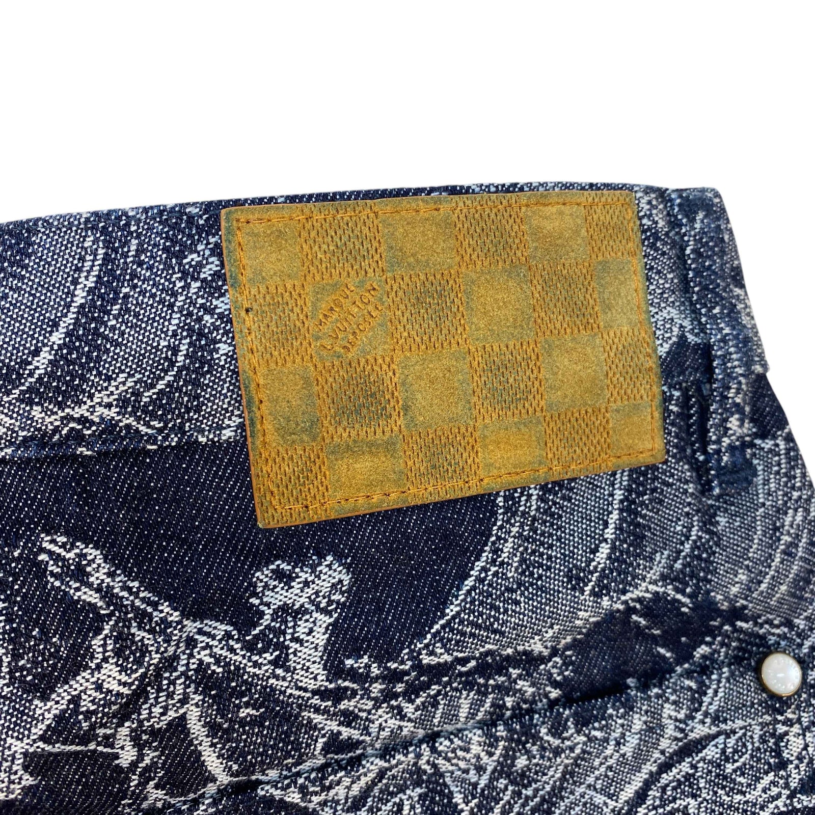 Men's Monogram Foliage Jacquard Shorts Black Size Waist 32" - Photo 5