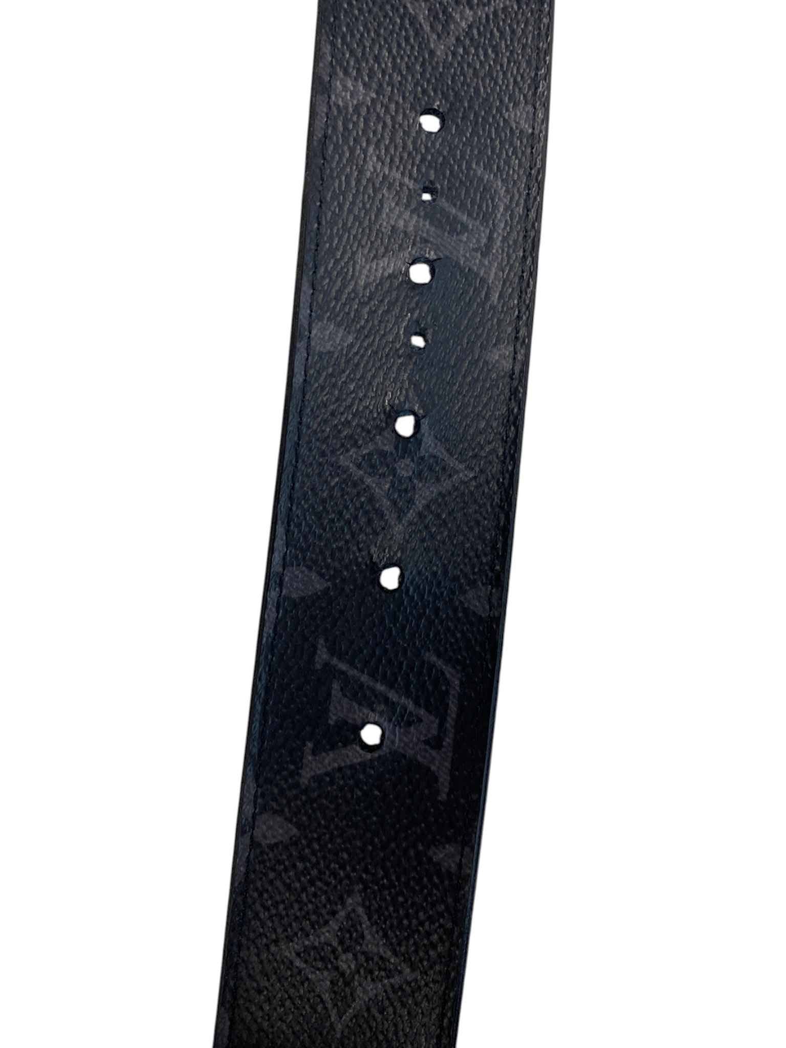 Men's Monogram Eclipse Lv Initiales Reversible Belt Black Size 85CM / UK 10 - Photo 9