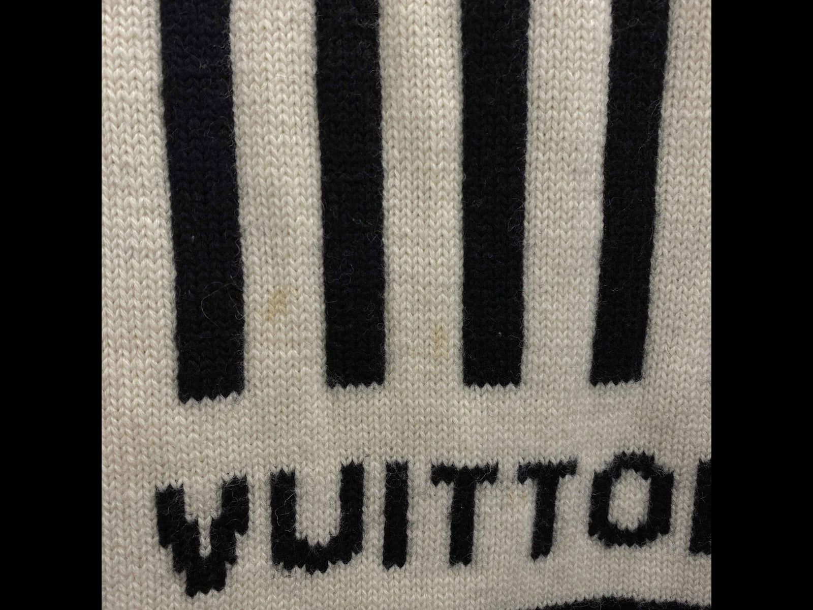 Men's Barcode Intarsia Knit Jumper Black Size L - Photo 9