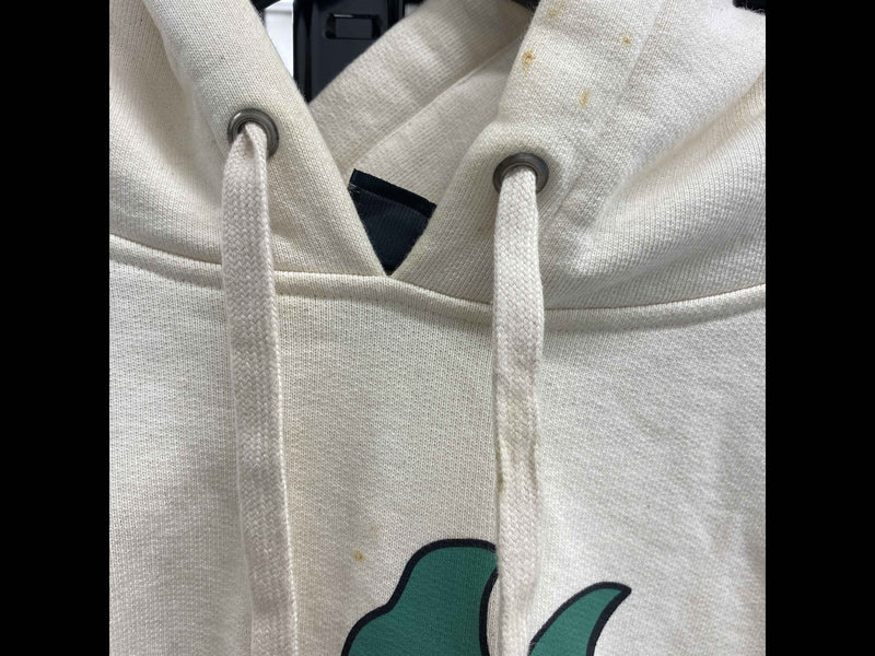 Gucci Men's Logo Print Hoodie Cream Size L