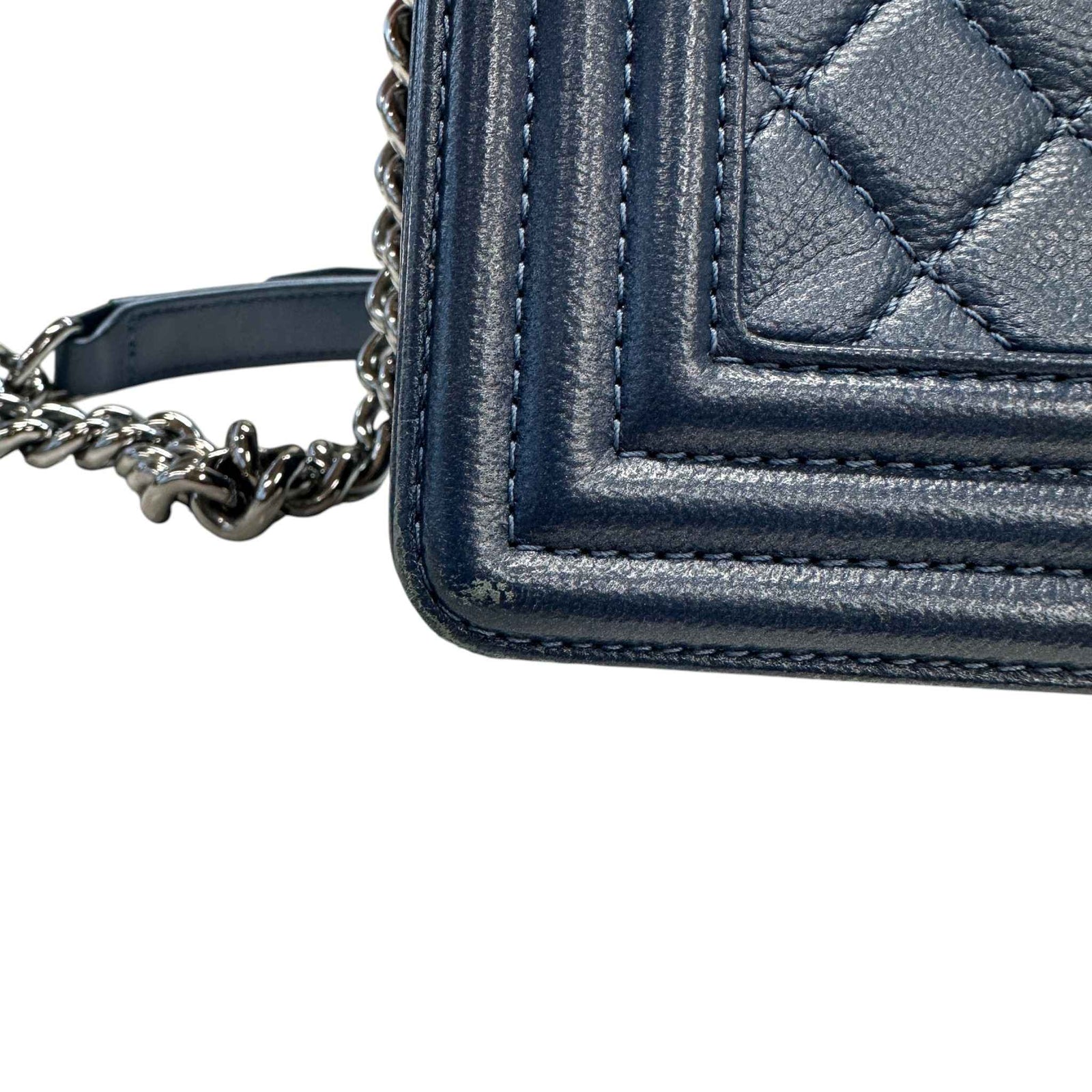 Women's Boy Flap Medium Bag Navy - Photo 15