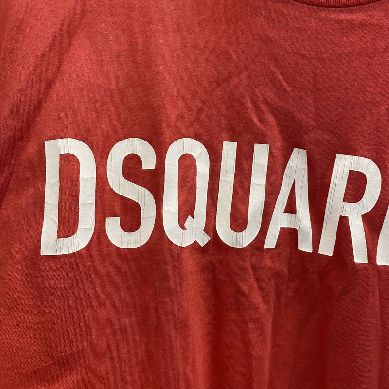 Men's Logo Print T-Shirt Red Size L
