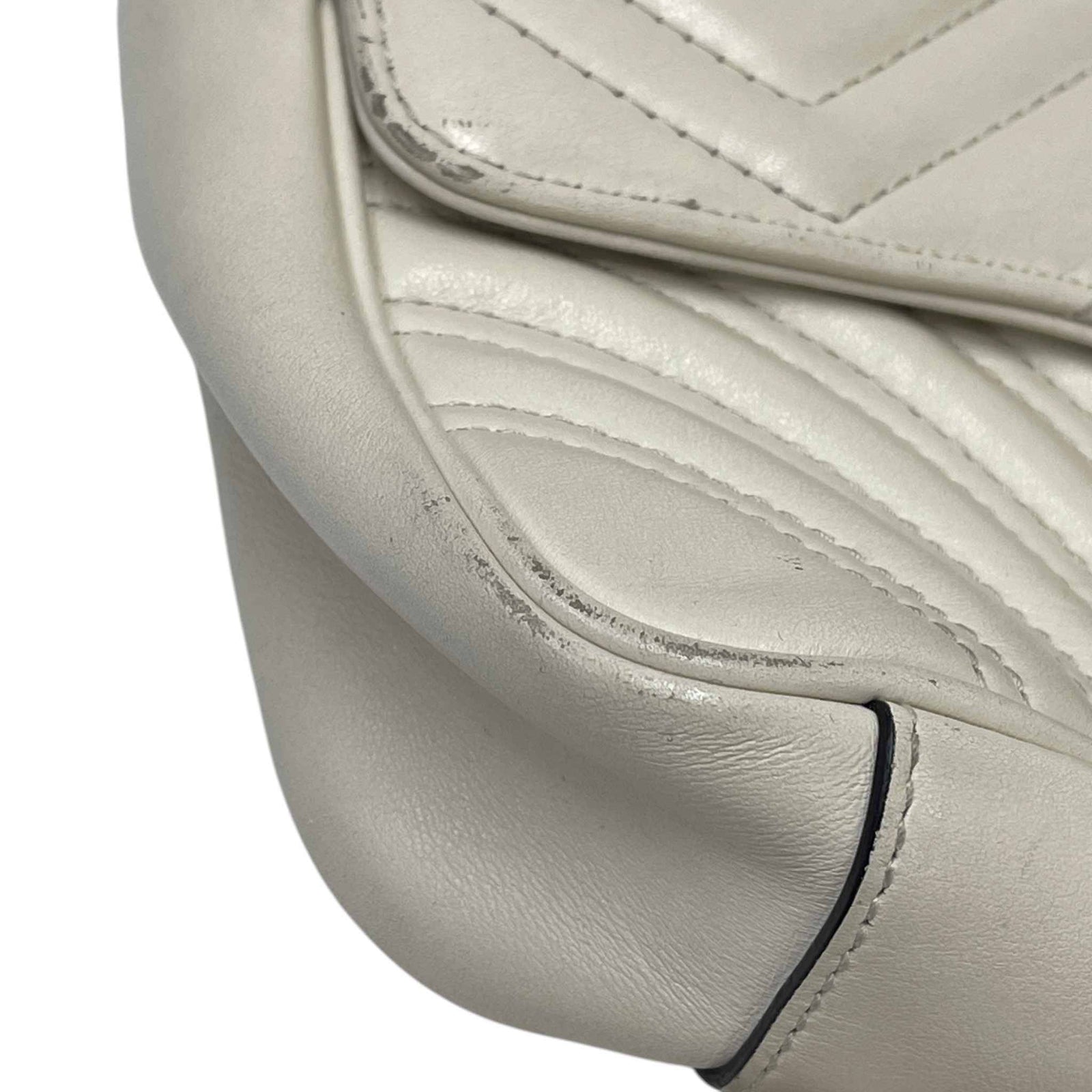 Women's Small Gg Marmont Crossbody Bag Cream - Photo 15