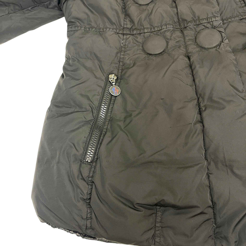 Women's Daim Double Breasted Down Jacket Black Size 1 / UK 10