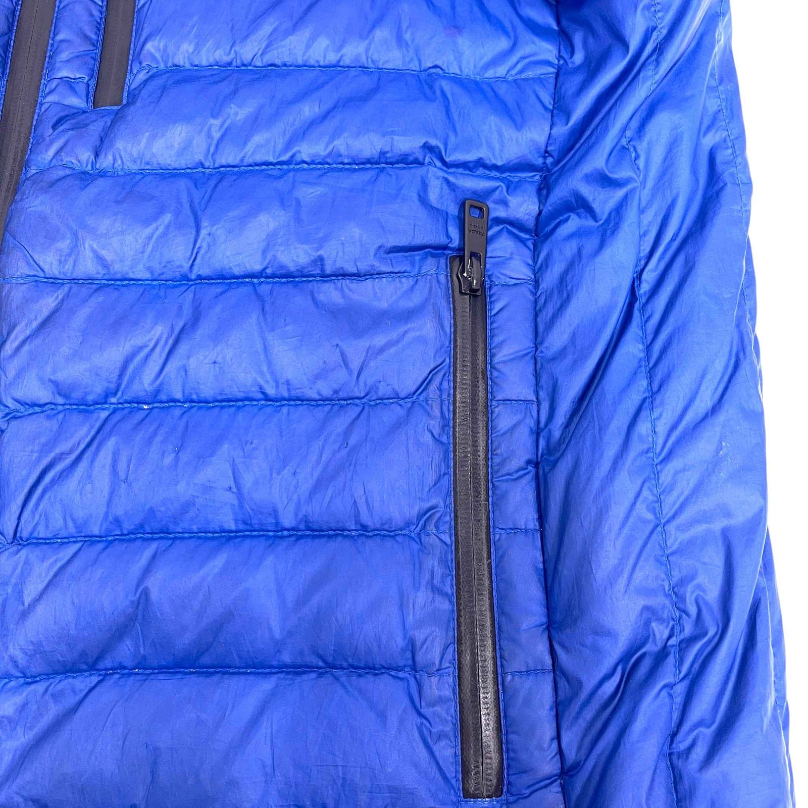 Men's Plaque Logo Down Jacket Blue Size S - Photo 10