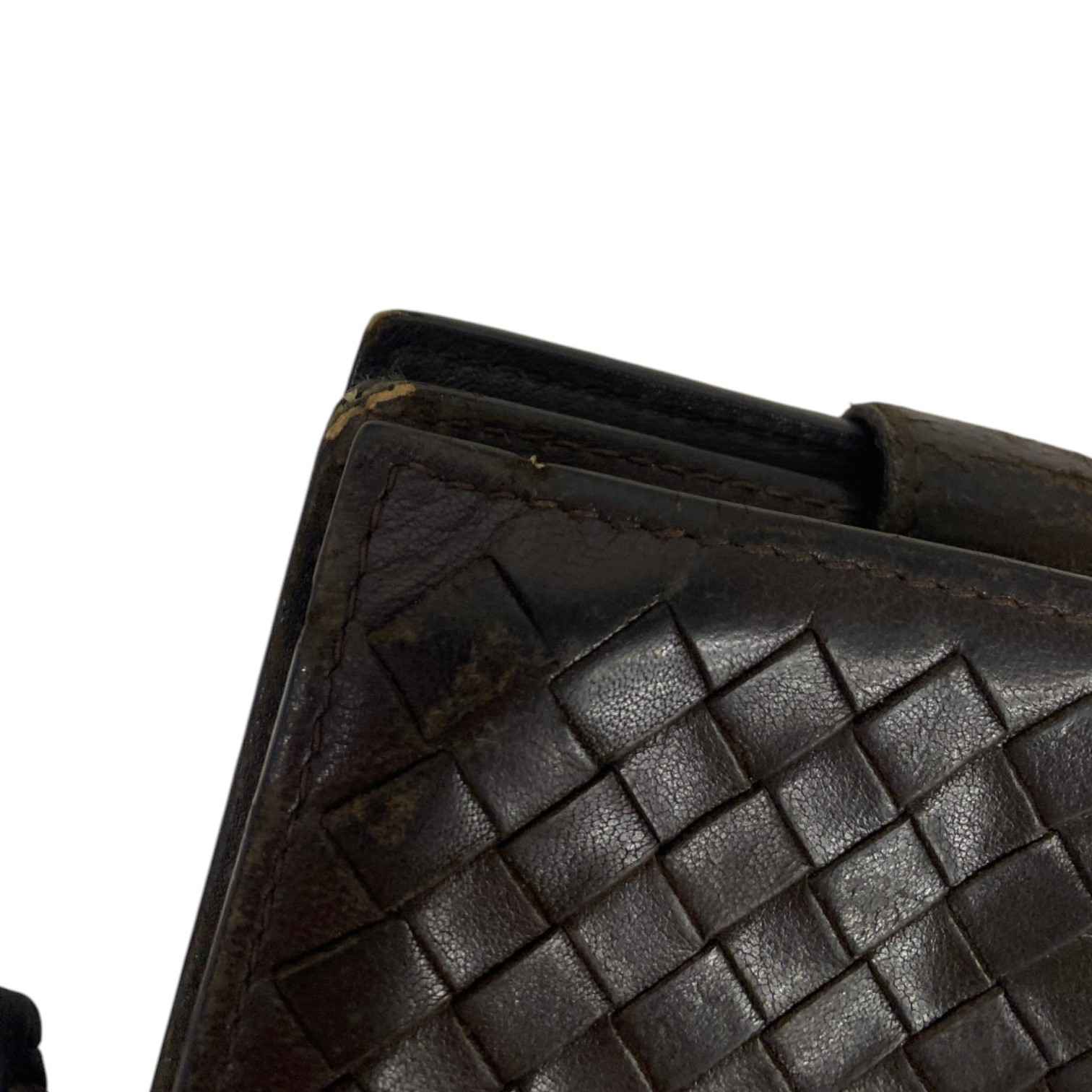 Women's Intrecciato Bifold Wallet Black - Photo 12