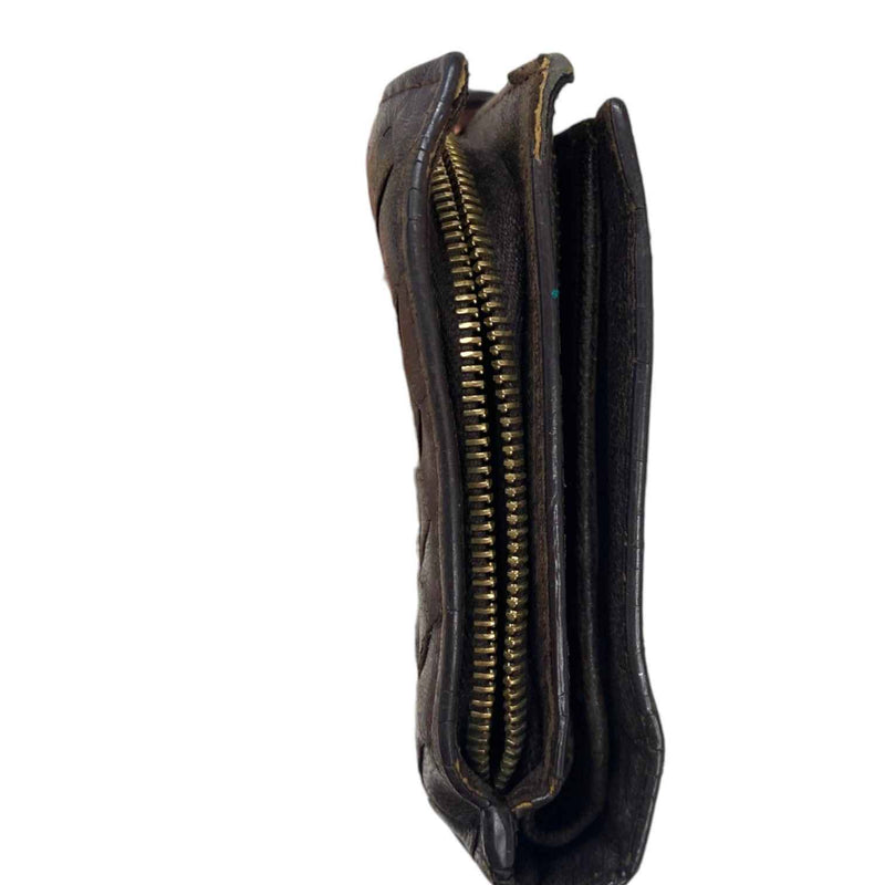 Women's Intrecciato Bifold Wallet Black