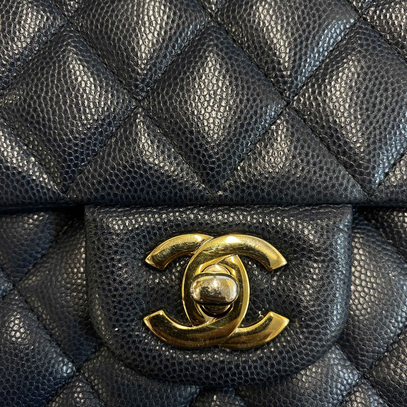 Women's Caviar Classic Double Flap Bag Navy
