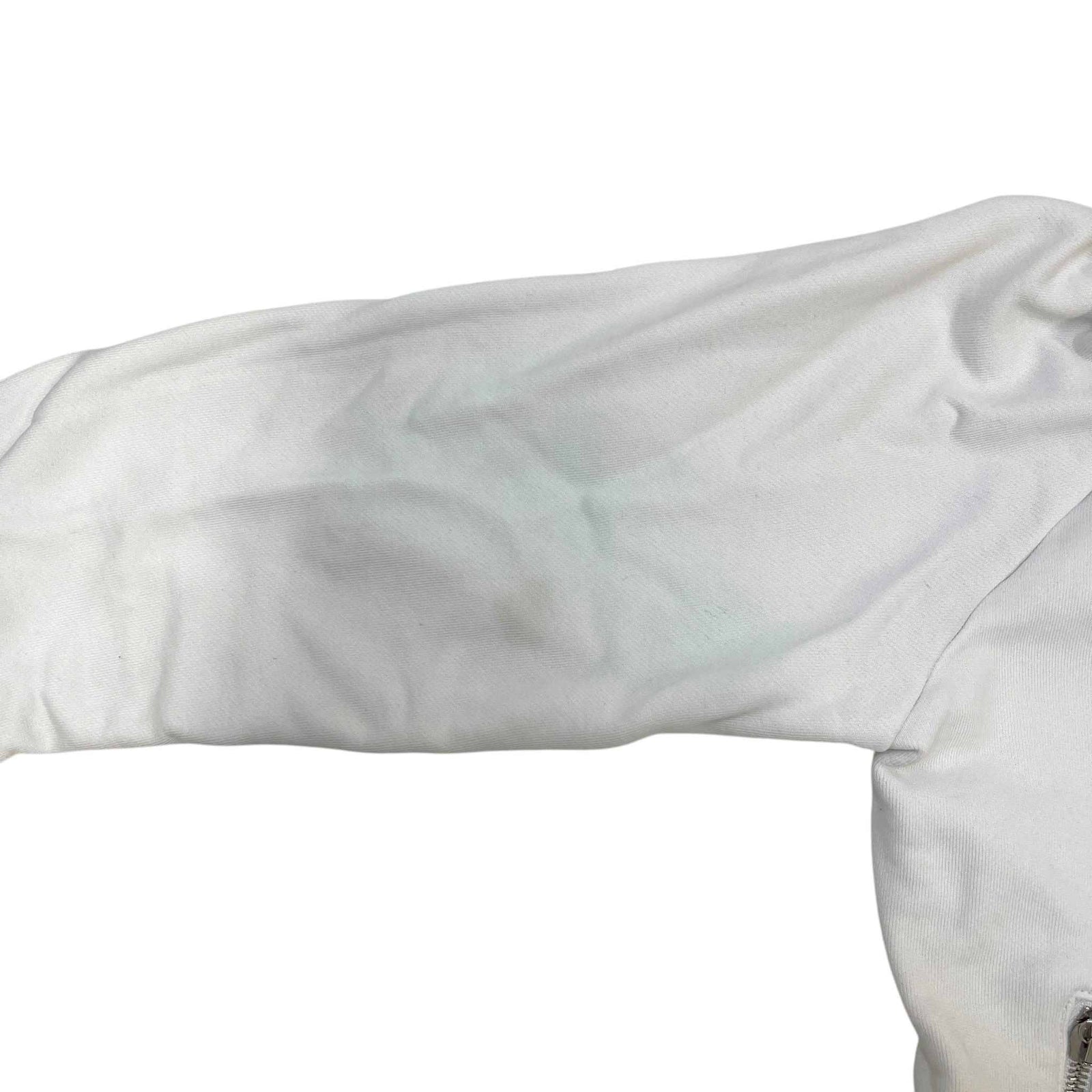 Men's Maglia Logo Patch Zip Up Hoodie White Size M - Photo 12
