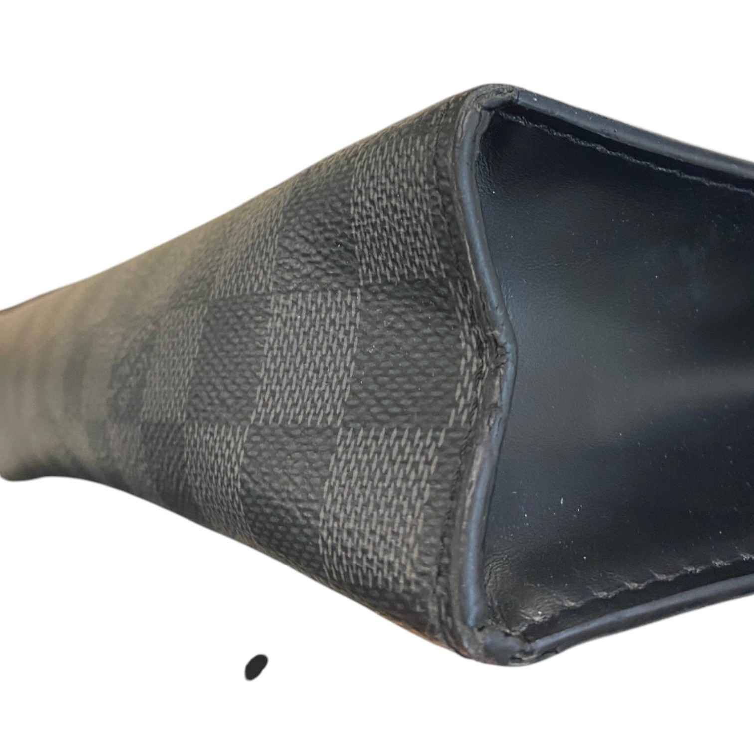 Men's Damier Graphite Pochette Voyage Gm Pouch Black - Photo 15