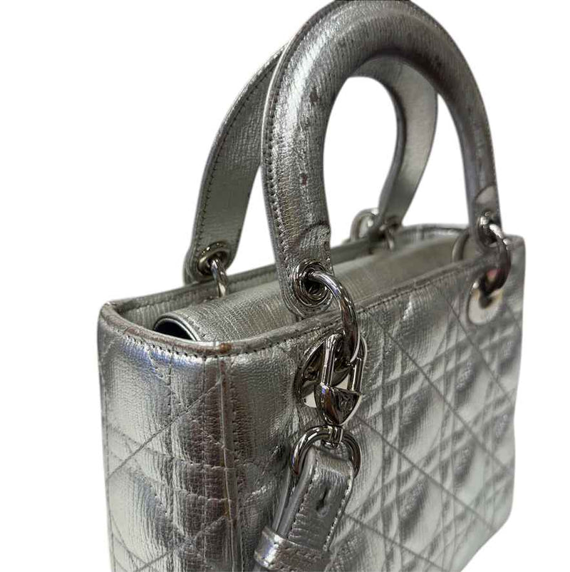 Dior Women's Medium Lady Dior Bag Silver