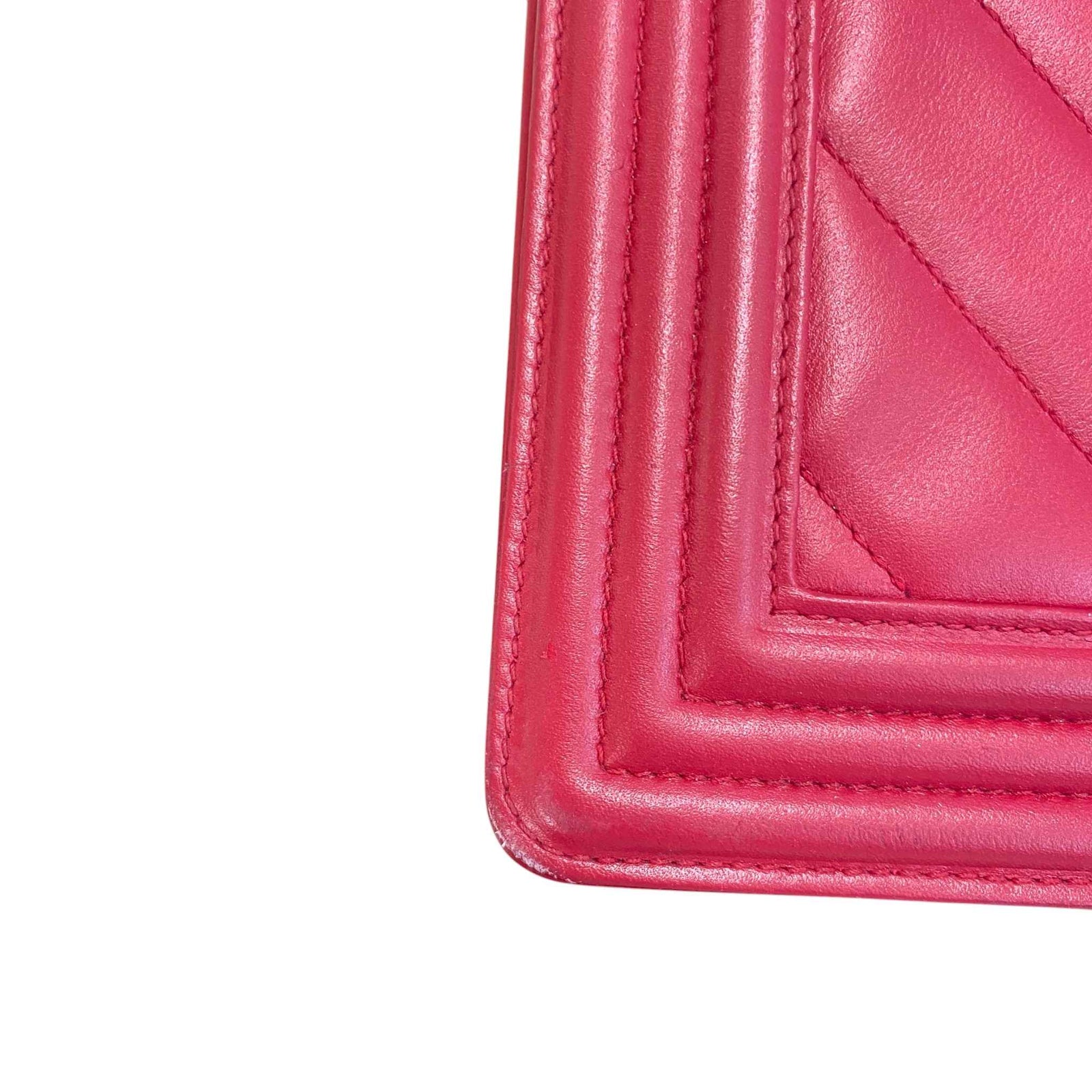 Women's Large Leboy Lambskin Bag Pink - Photo 15