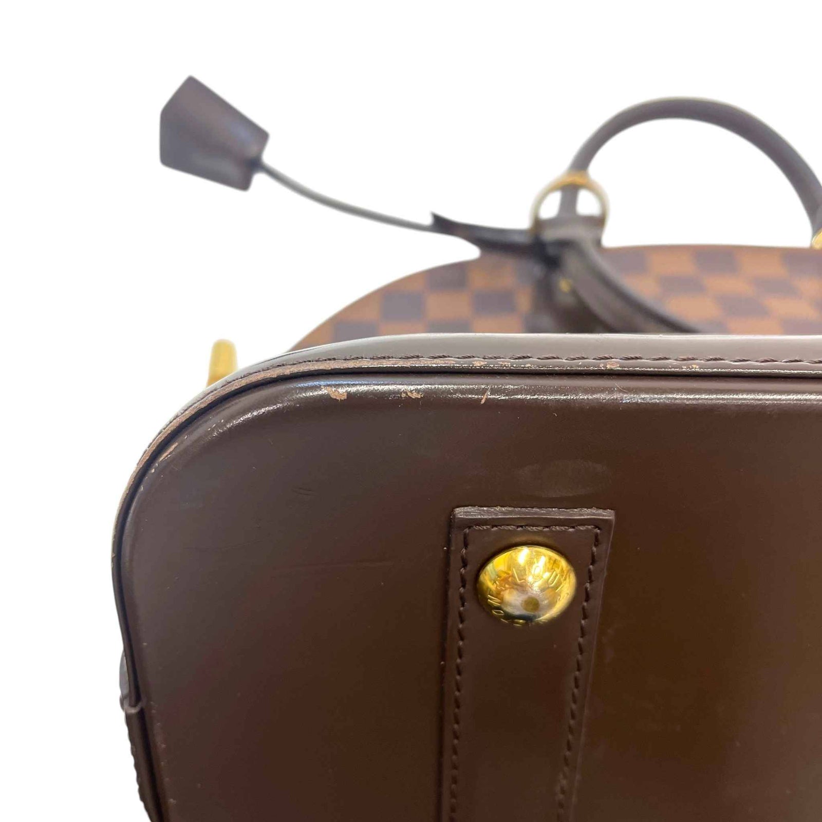 Women's Damier Ebene Alma PM Handbag Brown - Photo 15