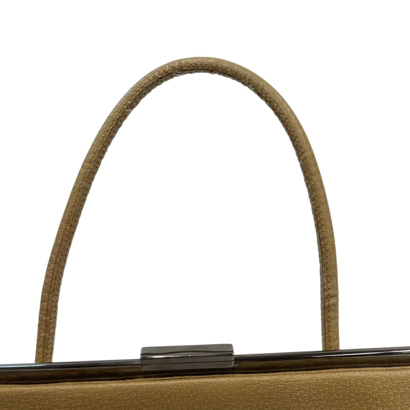 Women's Metal Logo Handbag Beige