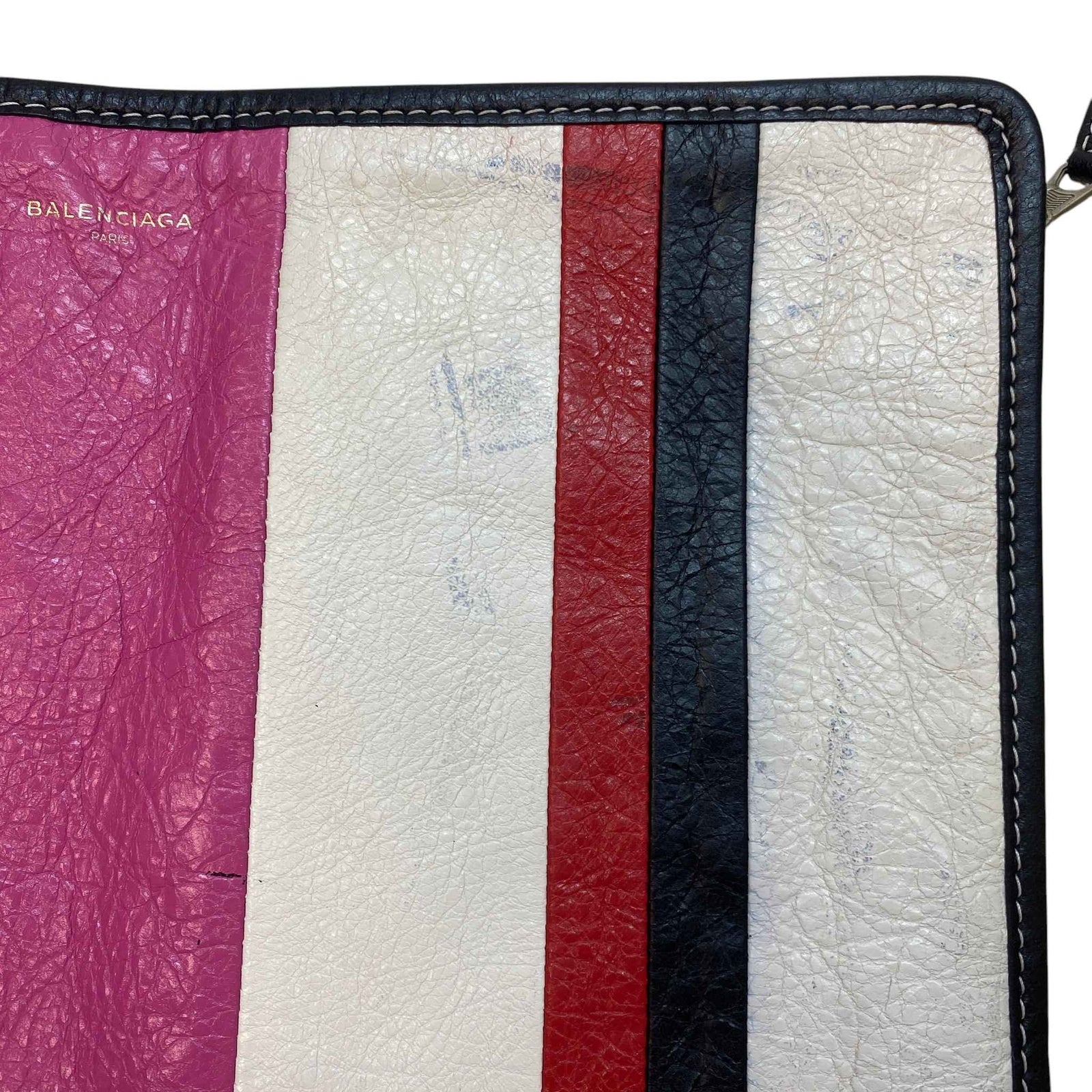Women's Bazar Striped Pouch Black - Photo 6