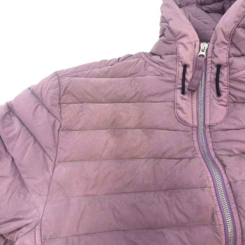 Men's Applique Logo Down Jacket Purple Size L