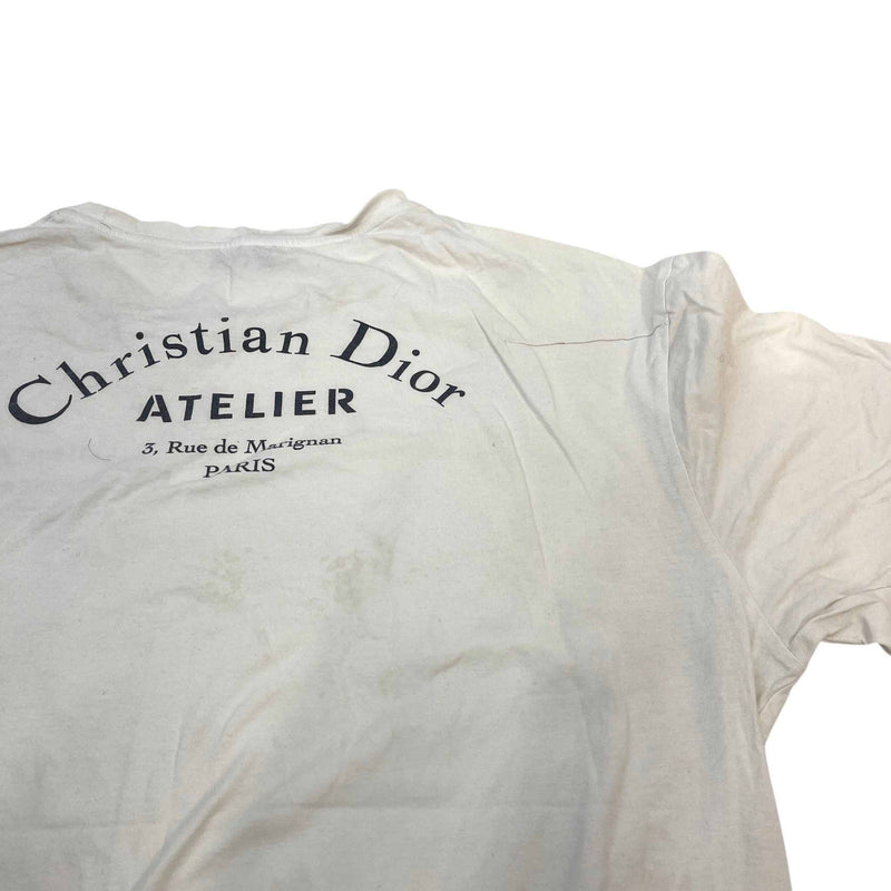 Men's Atelier Logo Print T-Shirt White Size XXXL