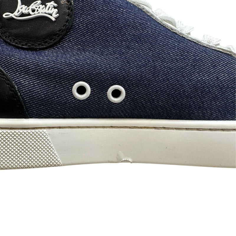 Men's Louis Spikes Flat High Trainers Navy Size UK 6 / EU 40