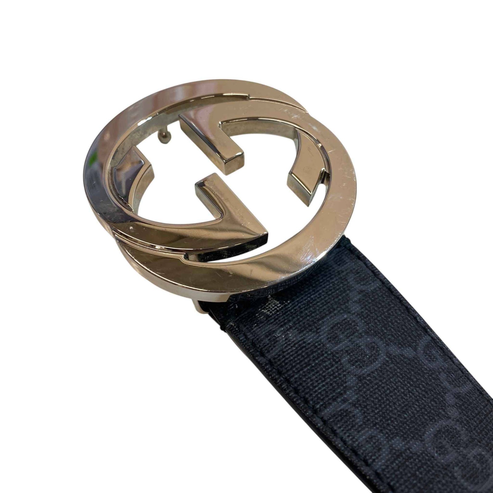 Men's Interlocking G Belt Black Size 32" - Photo 9