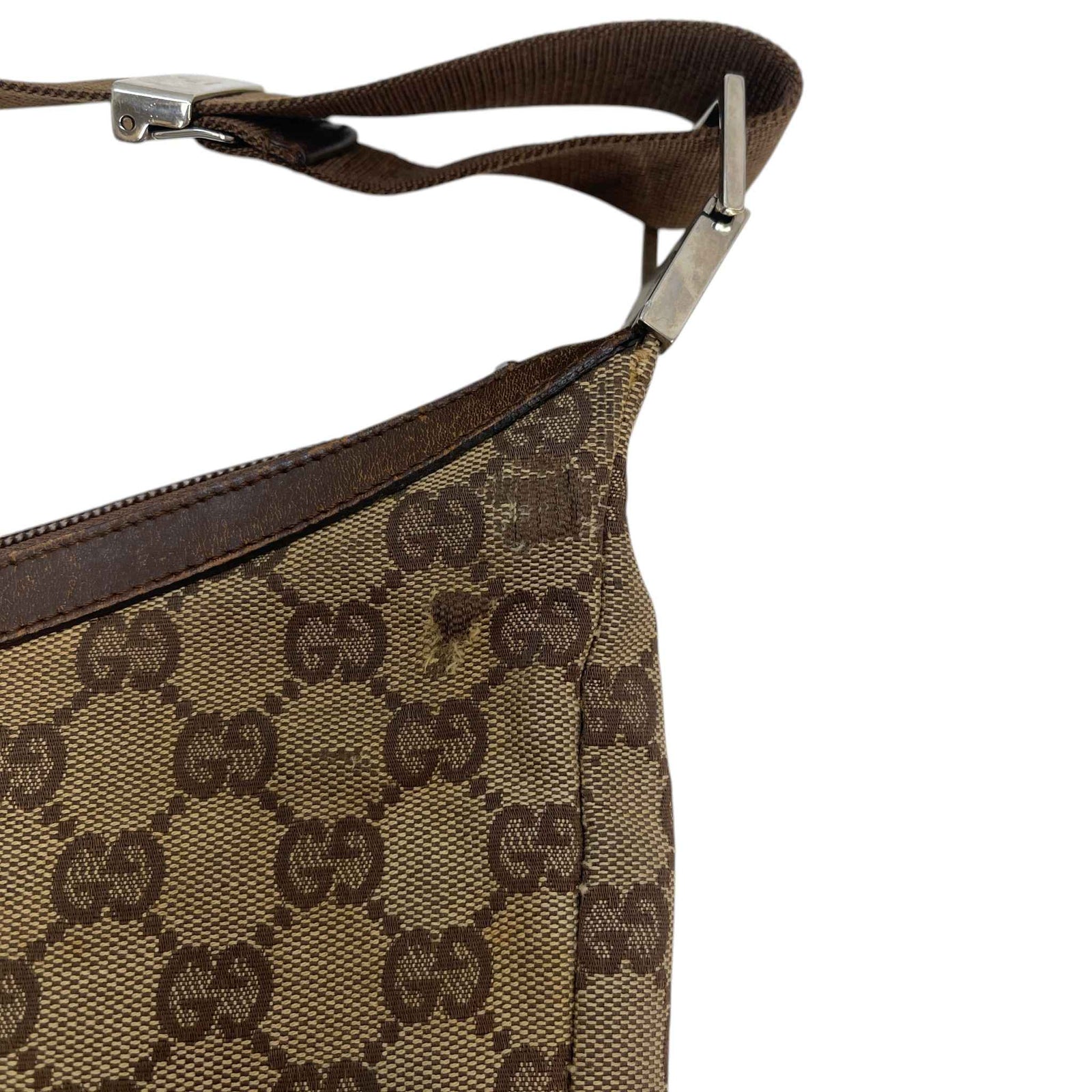 Women's GG Monogram Canvas Handbag Beige - Photo 16