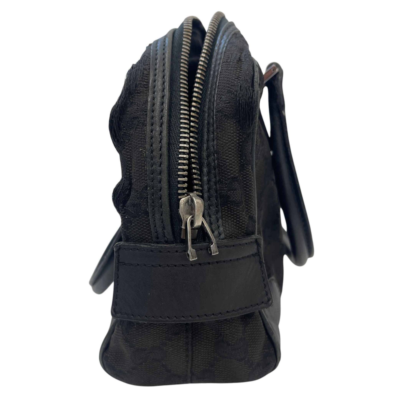 Women's GG Canvas Tote Handbag Black - Photo 14