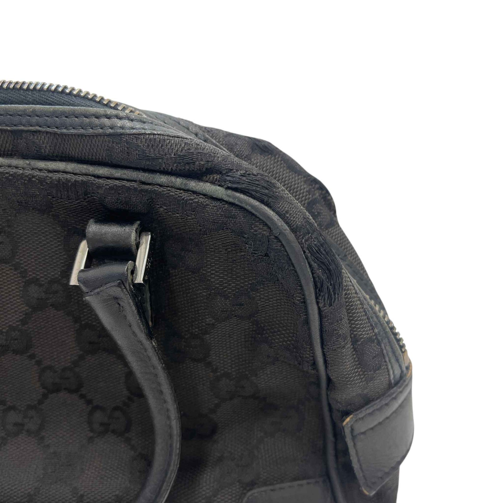 Women's GG Canvas Tote Handbag Black - Photo 16