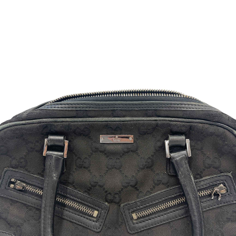 Women's GG Canvas Tote Handbag Black