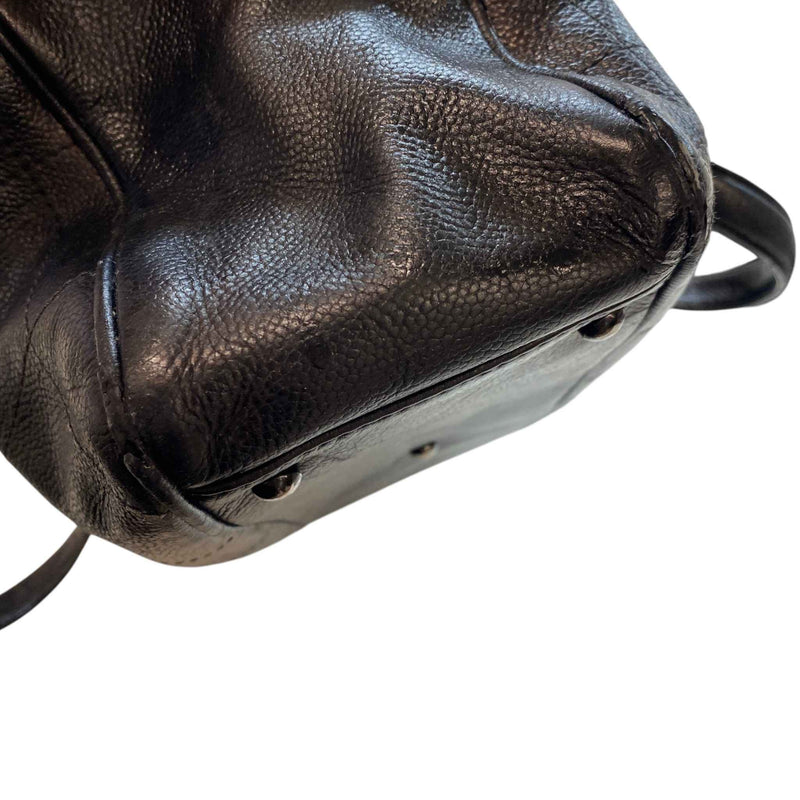 Women's Lambskin Chocolate Bar Boston Bag Black