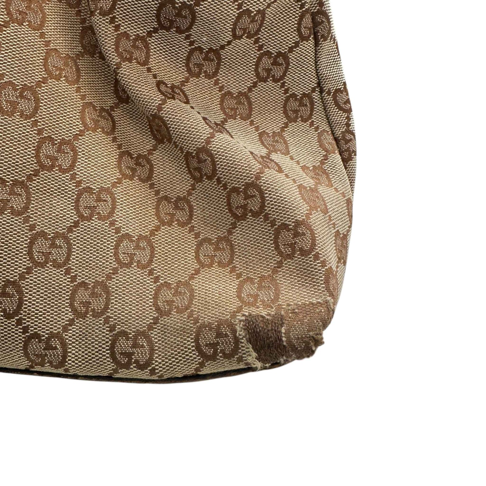 Women's GG Supreme Bamboo Handle Handbag Beige - Photo 16