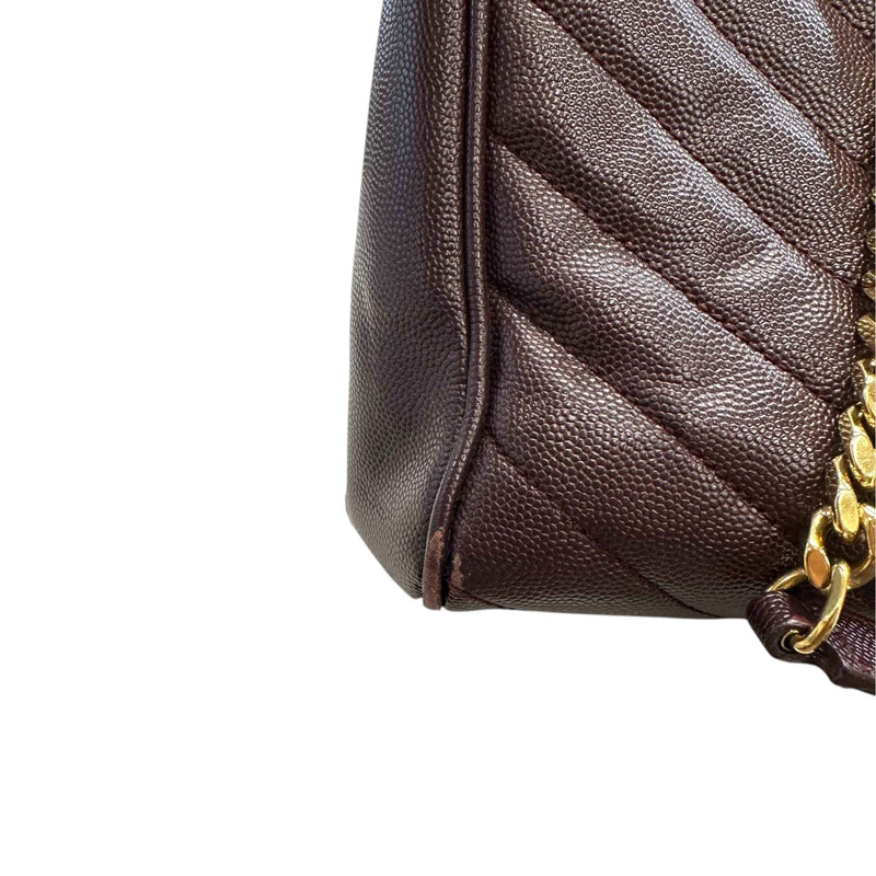 Women's Matelasse Cassandre Shopper Tote Handbag Burgundy