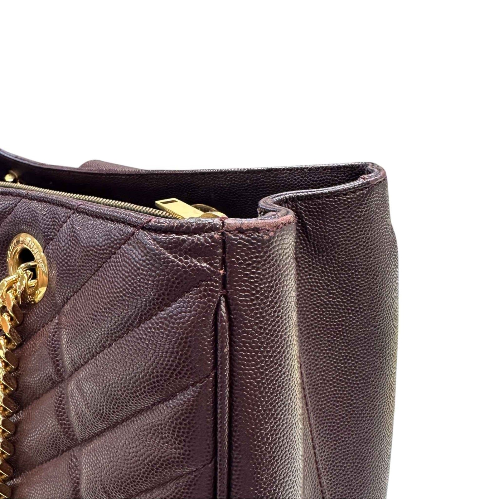 Women's Matelasse Cassandre Shopper Tote Handbag Burgundy - Photo 17