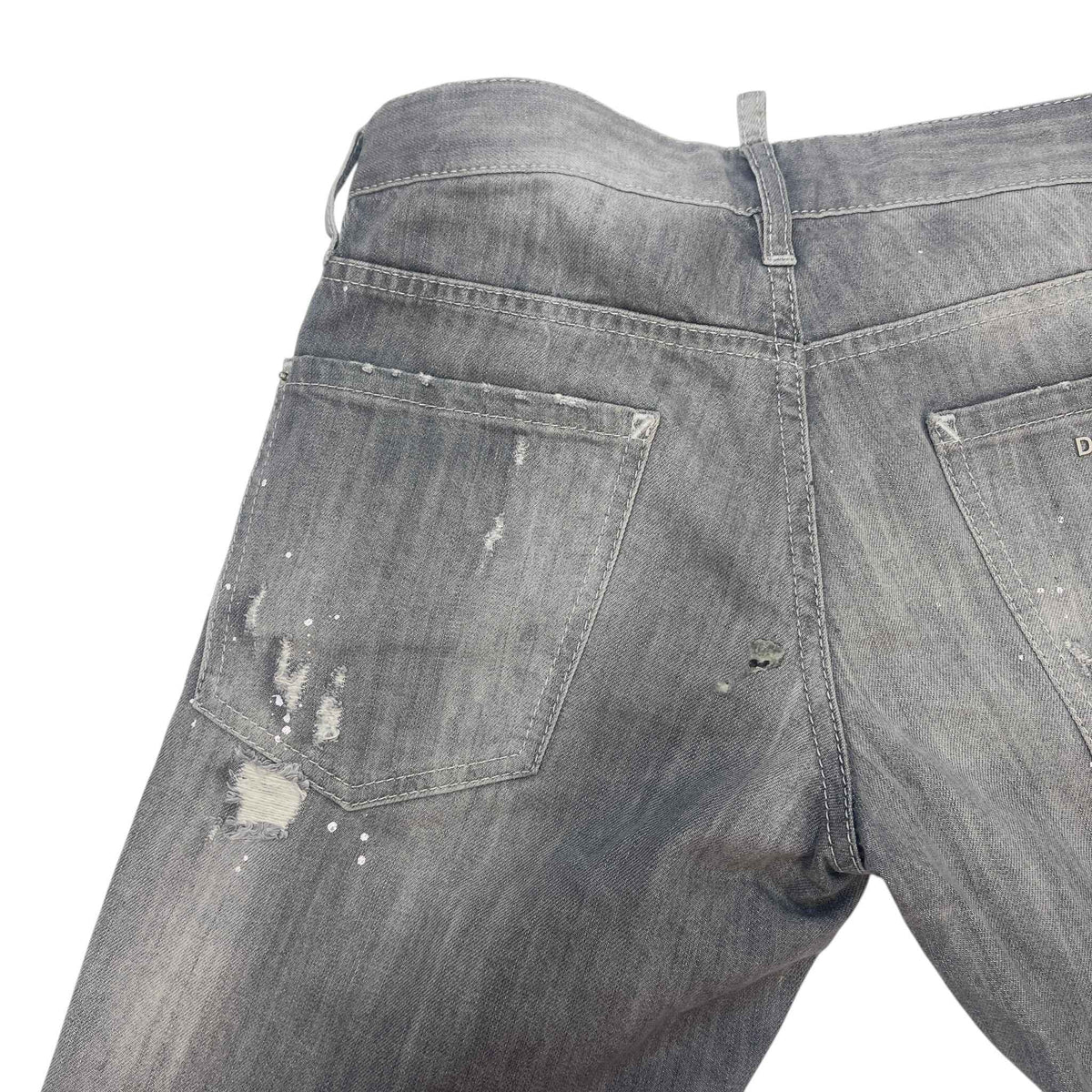 Men's Distressed Slim Jeans Grey Size S / W30 - Photo 7