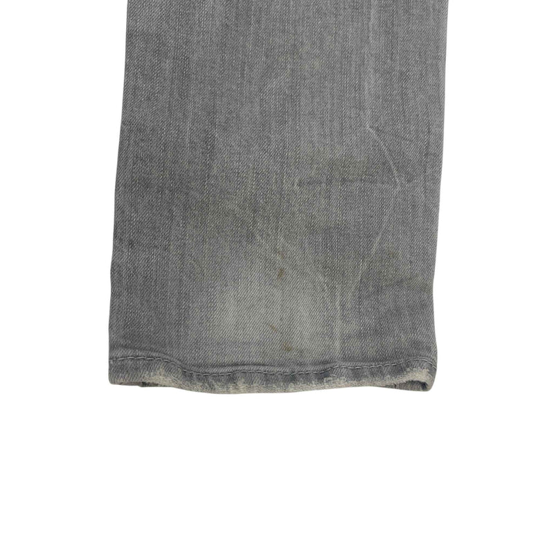 Men's Distressed Washed Jeans Grey Size M / W32